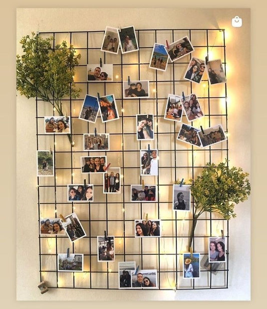 Black Magnetic Board for Photo Organization- 10 photos.