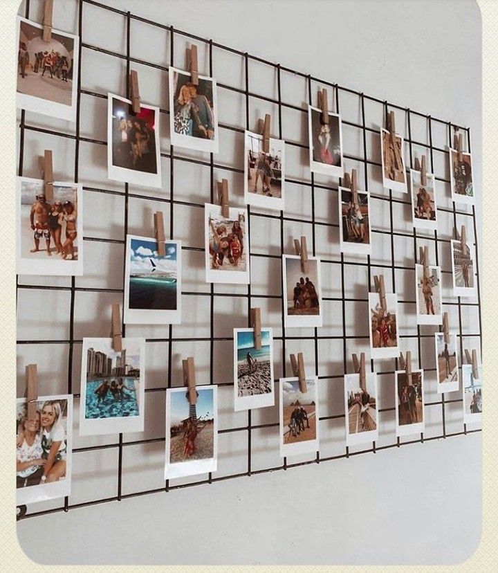 Black Magnetic Board for Photo Organization- 5 photos.