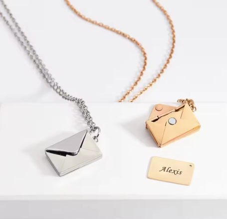 Envelope Necklace With Secret Message
