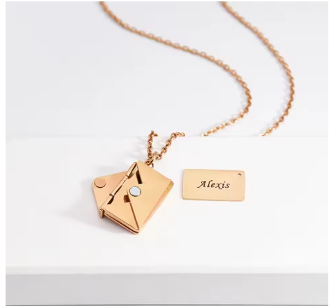 Envelope Necklace With Secret Message
