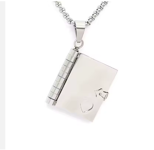 Custom Book Necklace, Any Message Inside