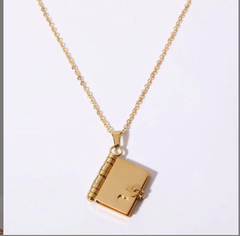 Custom Book Necklace, Any Message Inside