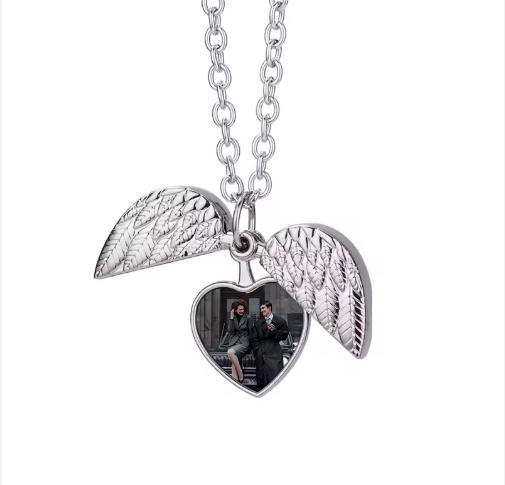 Necklace with Stamped Heart Pendant