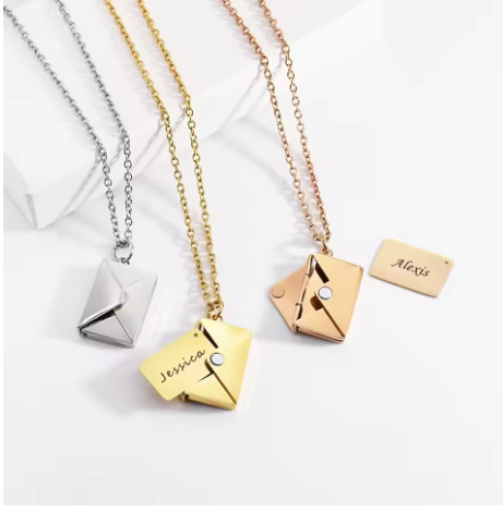 Envelope Necklace With Secret Message